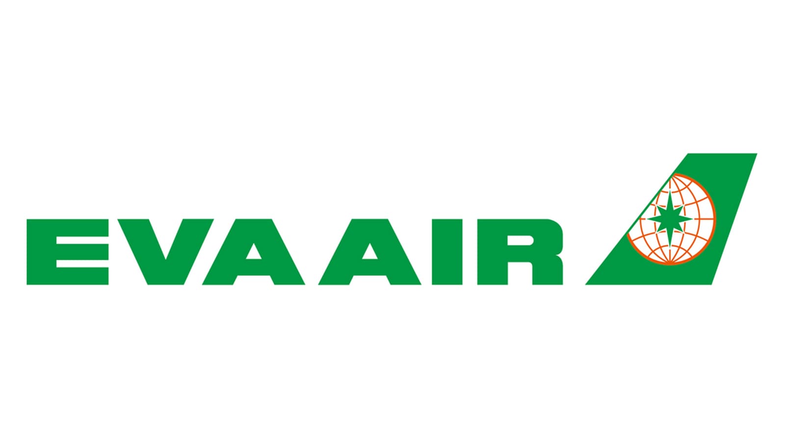 Logo van EVA Air in het groen